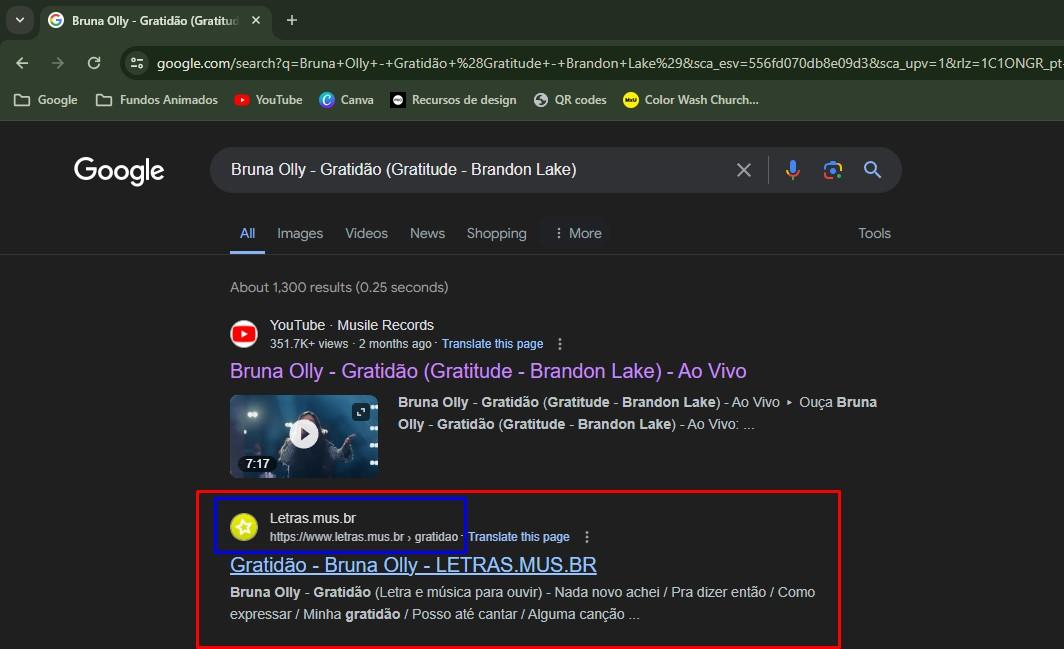 Buscar a letra no Google